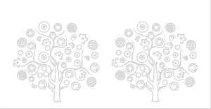 Ursus SILH.TISCHLICHT FILIGRANO BAUM WEIß