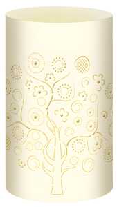 Ursus SILH.TISCHLICHT FILIGRANO BAUM CREME