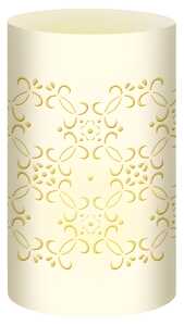 Ursus SILH.TISCHLICHT FILIGRANO BORDÜRE CREME