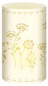 Ursus SILH.TISCHLICHT FILIGRANO BLUMEN CREME