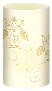 Ursus SILH.TISCHLICHT FILIGRANO EULE CREME