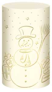 Ursus SILH.TISCHLICHT FILIGRANO SCHNEEMANN CREME