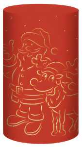 Ursus SILH.TISCHLICHT FILIGRANO WEIHNACHTSMANN ROT