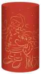 Ursus SILH.TISCHLICHT FILIGRANO WEIHNACHTSMANN ROT
