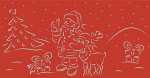 Ursus SILH.TISCHLICHT FILIGRANO WEIHNACHTSMANN ROT