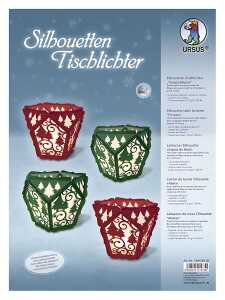 Ursus SILHOUETTEN TISCHLICHT TANNENBÄUME GELAS.+GENUTET