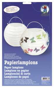Ursus PAPIERLAMPION BLANKO,4 STÜCK