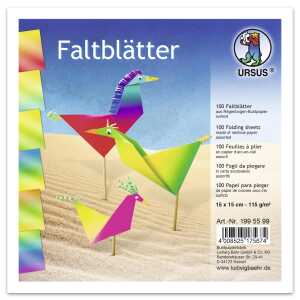 Ursus REGENB.-FALTBL.15x15CM,100BL.SORTIERT