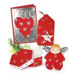 Ursus GLITZER-FILZ SILBER 150G,5BL.20x30CM,ROT 5M.S