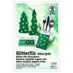 Ursus GLITZER-FILZ SILBER 150G,5BL.20x30CM,GRÜN 5M.
