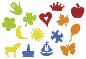 Ursus FILZ-STANZTEILE 150G.175ST.5F.SORT.GANZJAHR