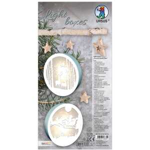 Ursus LIGHT BOXES Ø15,3CM FOREST & SANTA CLAUS