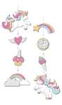 Ursus DECO PAPER CHAINS EINHORN
