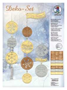 Ursus DEKO-SET "MERRY CHRISTMAS" GELASERT