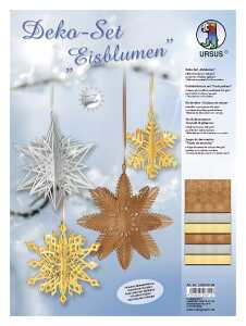 Ursus DEKO-SET "EISBLUMEN" GELASERT