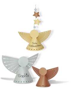 Ursus DEKO-SET "ENGELCHEN" GELASERT