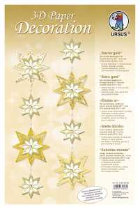 Ursus 3D PAPER DECORATION "STERNE GOLD"