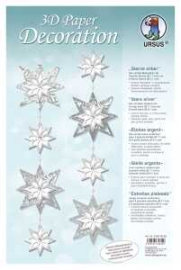 Ursus 3D PAPER DECORATION "STERNE SILBER"