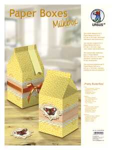 Ursus PAPER BOXES "MILKBOX" PRETTY BUTTERFLIES