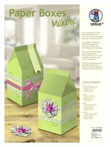Ursus PAPER BOXES "MILKBOX" FANCY FLOWERS