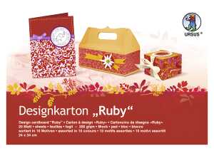 Ursus DESIGNK. BLOCK RUBY 200G,24x34CM,20BL.SOR