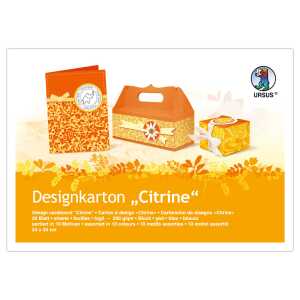 Ursus DESIGNK. BLOCK CITRINE 200G,24x34CM,20BL.SOR