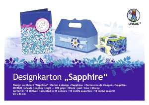 Ursus DESIGNK. BLOCK SAPPHIRE 200G,24x34CM,20BL.SOR