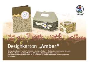 Ursus DESIGNK. BLOCK AMBER 200G,24x34CM,20BL.SOR