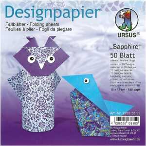 Ursus DESIGNP."SAPPHIRE"100G,15x15CM,50BL,SOR.10DE.