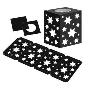 Ursus LATERNEN-ROHLINGE"STERNE"FK 300G.25ST,SCHWARZ