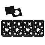 Ursus LATERNEN-ROHLINGE"STERNE"FK 300G.25ST,SCHWARZ