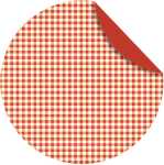 Ursus FLORENTINE "VICHY" 80G.10CM,RUND,65BL.KAR/ROT