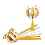 Ursus MINI PAPER BALLS "GOLDEN ORNAMENTS"