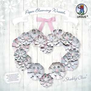 Ursus PAPER BLOOMING WREATH "SHABBY CHIC"