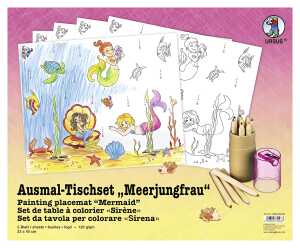 Ursus AUSMAL-TISCHSET "MEERJUNGFRAU" 5BL.33x40CM