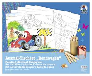 Ursus AUSMAL-TISCHSET "RENNWAGEN" 5BL.33x40CM