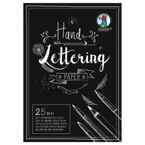 Ursus HANDLETTERING PAPER 210G.DIN A4 25BL.SCHWARZ