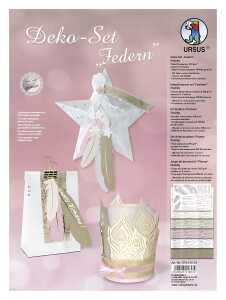 Ursus DEKO SET FEDERN FK.300G 24,8X33CM,6BL.104T.SHABBY