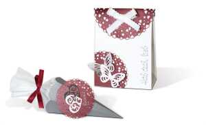 Ursus PAPER DOILIES STARLIGHT 200G 8ST.4GR.HERZEN D-ROT