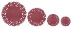 Ursus PAPER DOILIES STARLIGHT 200G 8ST.4GR.HERZEN D-ROT