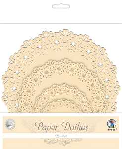 Ursus PAPER DOILIES STARLIGHT 200G 8ST.4GR.HERZBL.APRICO
