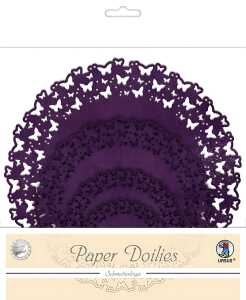 Ursus PAPER DOILIES STARLIGHT 200G 8ST.4GR.SCHMETTL.VIOL