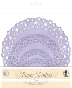 Ursus PAPER DOILIES STARLIGHT 200G 8ST.4GR.BLUMEN LAVEND