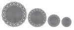 Ursus PAPER DOILIES STARLIGHT 200G 8ST.4GR.BLUMEN D-GRAU