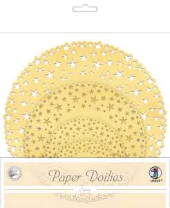 Ursus PAPER DOILIES STARLIGHT 200G 8ST.4GR.STERNE GOLD