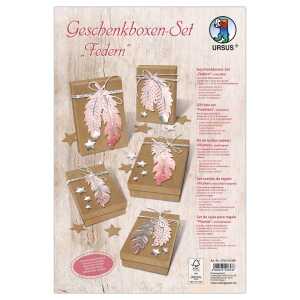 Ursus GESCHENKBOXEN-SET "FEDERN" ROSA/SILBER