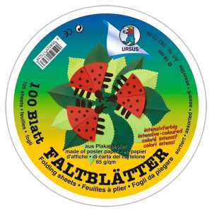 Ursus INTENS.FALTBL.18CM,RUND,100BL.10F.SORTIERT