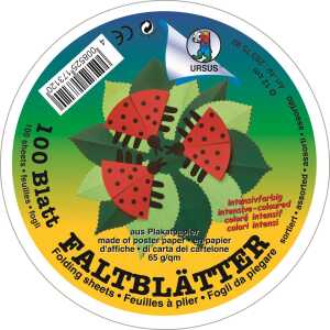 Ursus INTENS.FALTBL.12CM,RUND,100BL.10F.SORTIERT