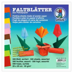 Ursus INTENS.FALTBL.20x20CM,500BL.10F.SORTIERT
