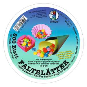 Ursus INTENS.FALTBL.18CM,RUND,500BL.10F.SORTIERT